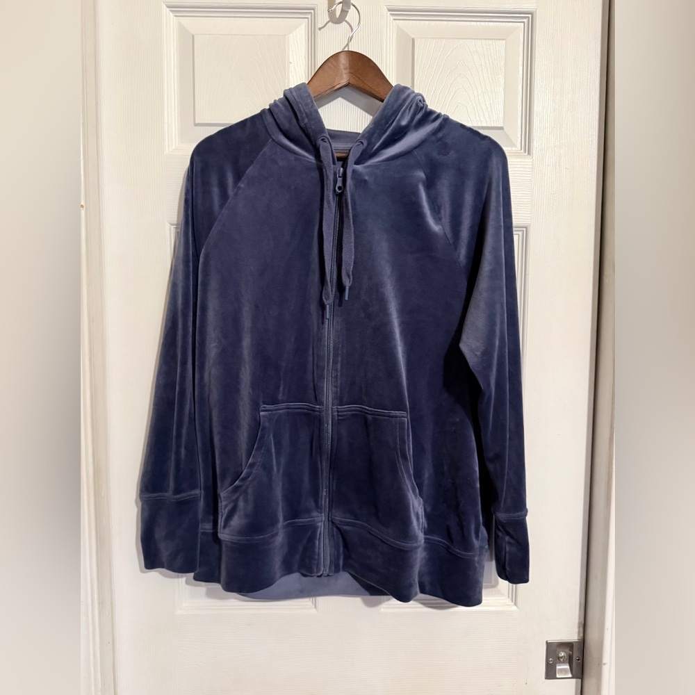 Aerie Offline Plush Velour Zip-Up Hoodie